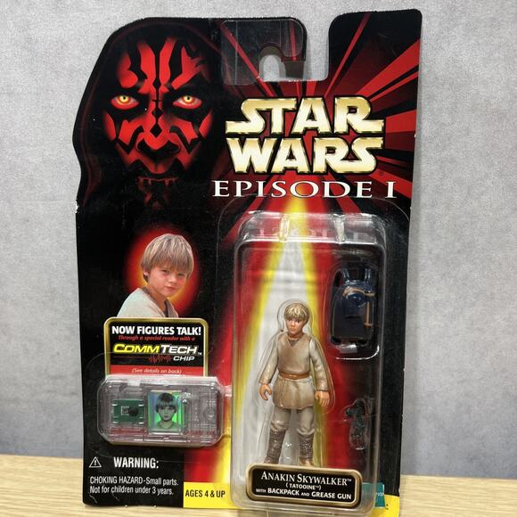 Hasbro Star Wars Anakin Skywalker figure Episode 1 With CommTech Chip 1998 - Picture 1 of 5